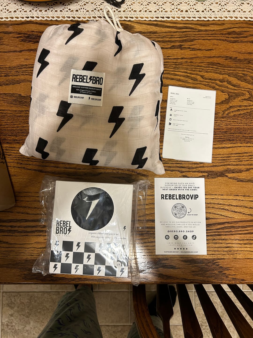 Customer photo review of Bowie x Smiley Organic Muslin Quilt