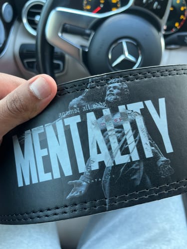 Customer photo review of 'AGAINST ALL ODDS' 10MM Lever Belt