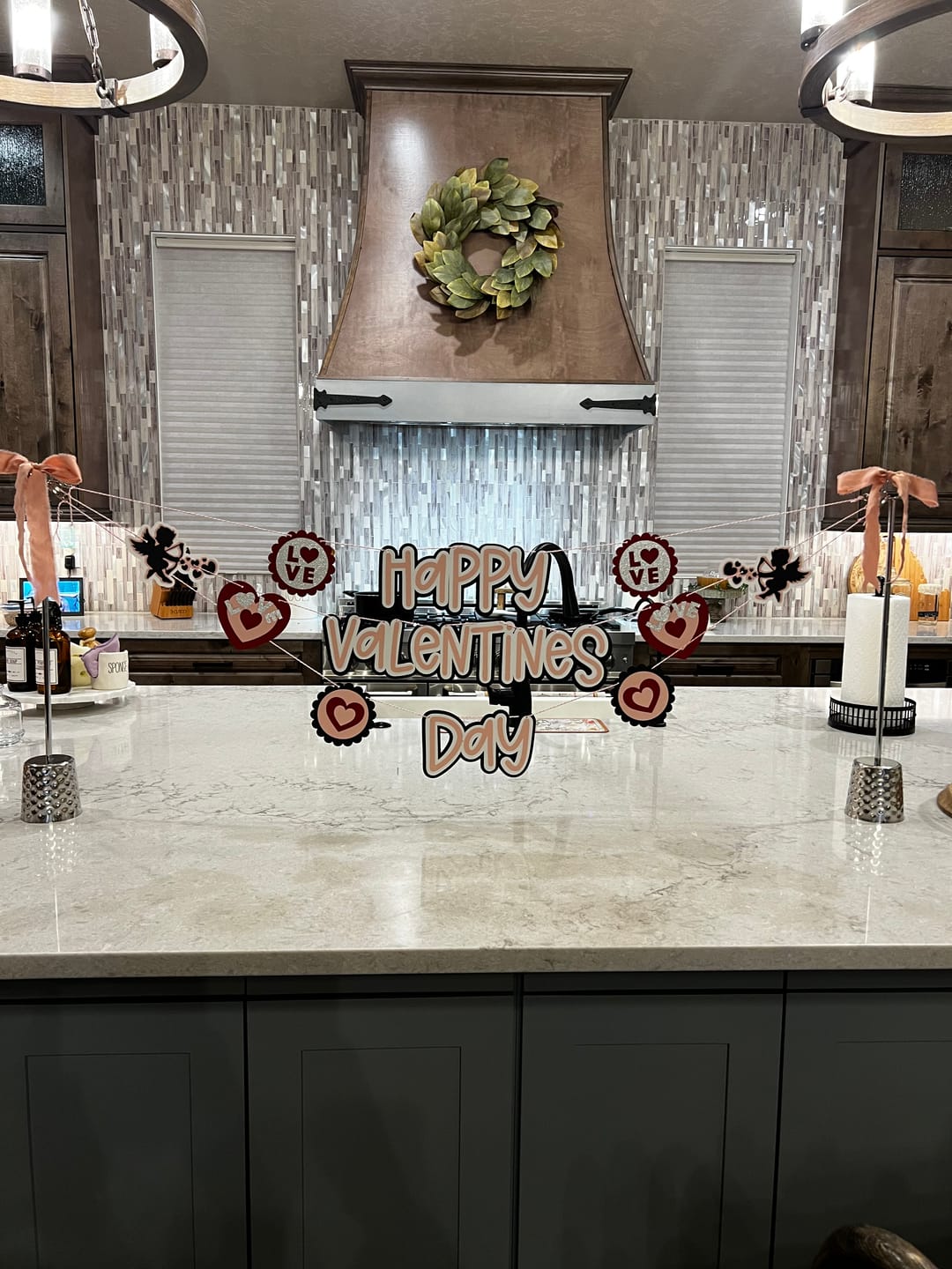 Customer photo review of Year Round Holiday bundle - 11 banners + Stand