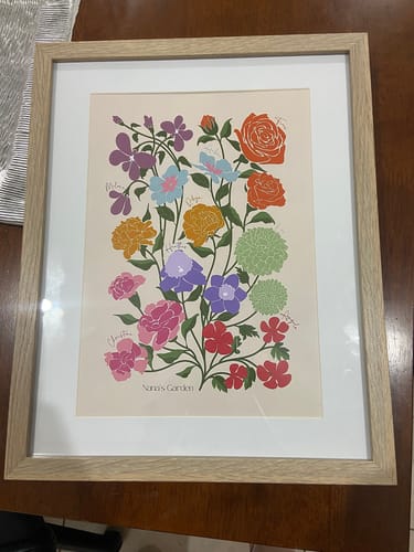 Customer photo review of Family Birth Flower Illustration