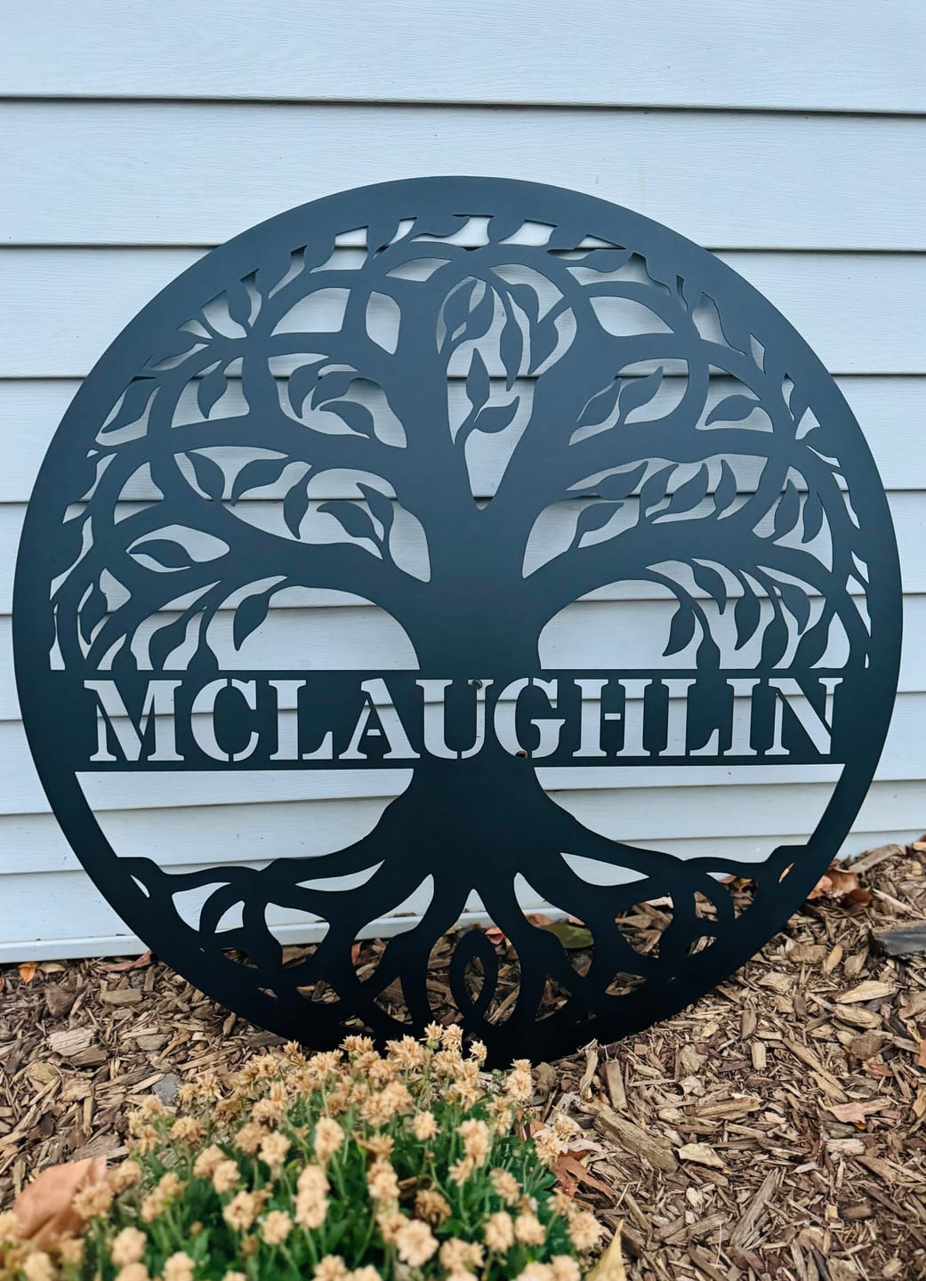 Customer photo review of Personalized "Tree of Life" Custom Metal Sign