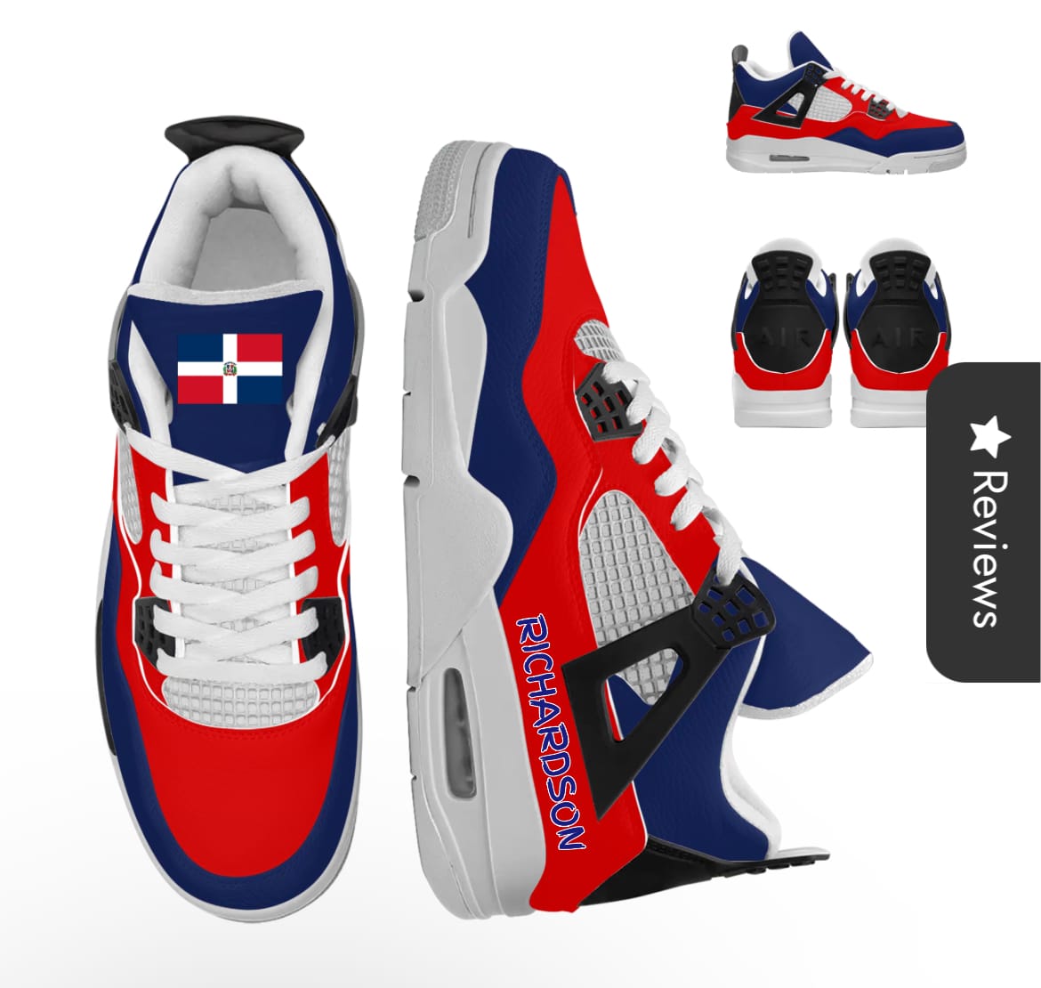 Customer photo review of Personalized Sneakers, Custom Sneakers, Put name or business name on it, AJ4-C04200