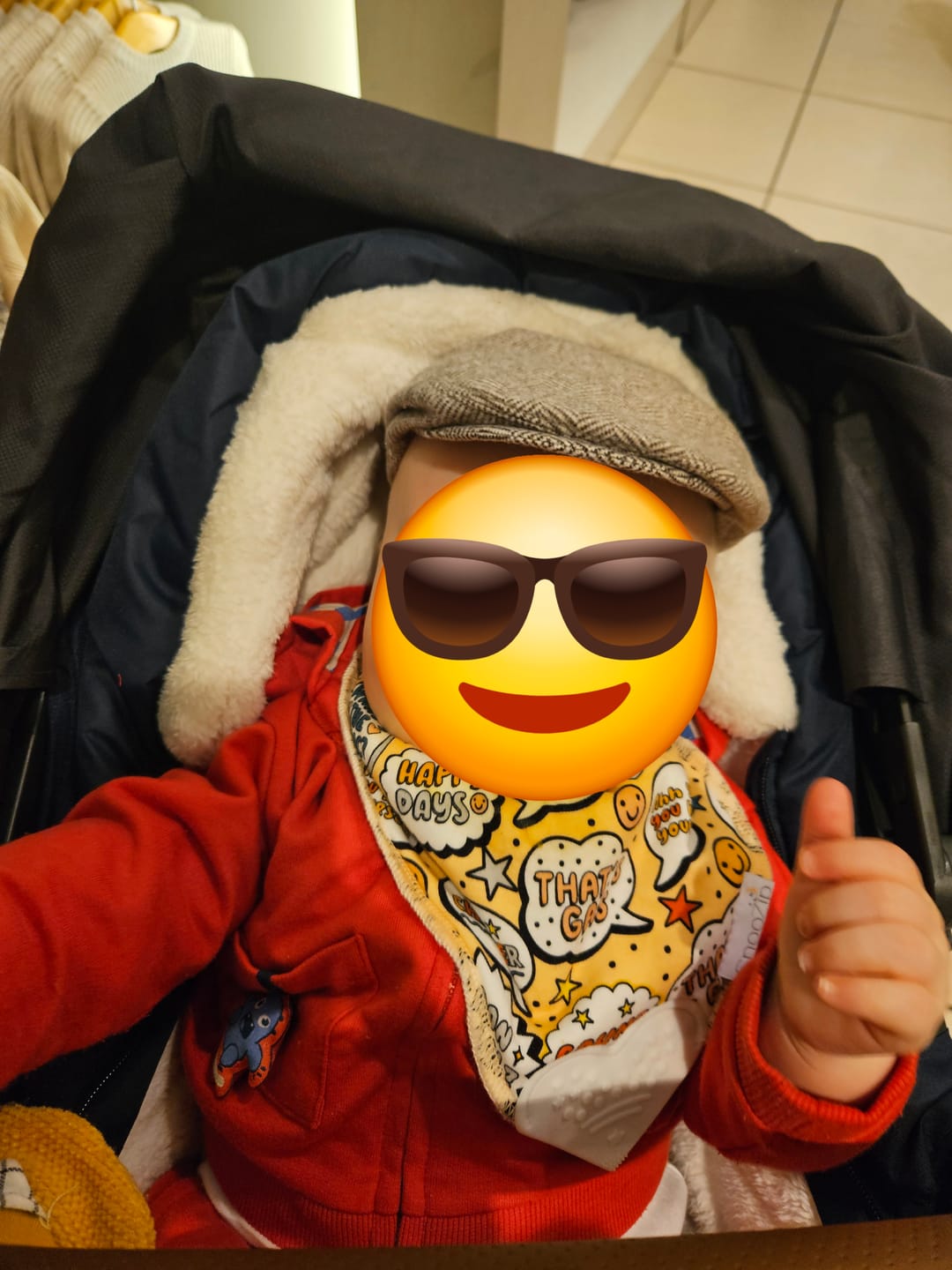 Customer photo review of NEW - What's the craic? Teething Bib