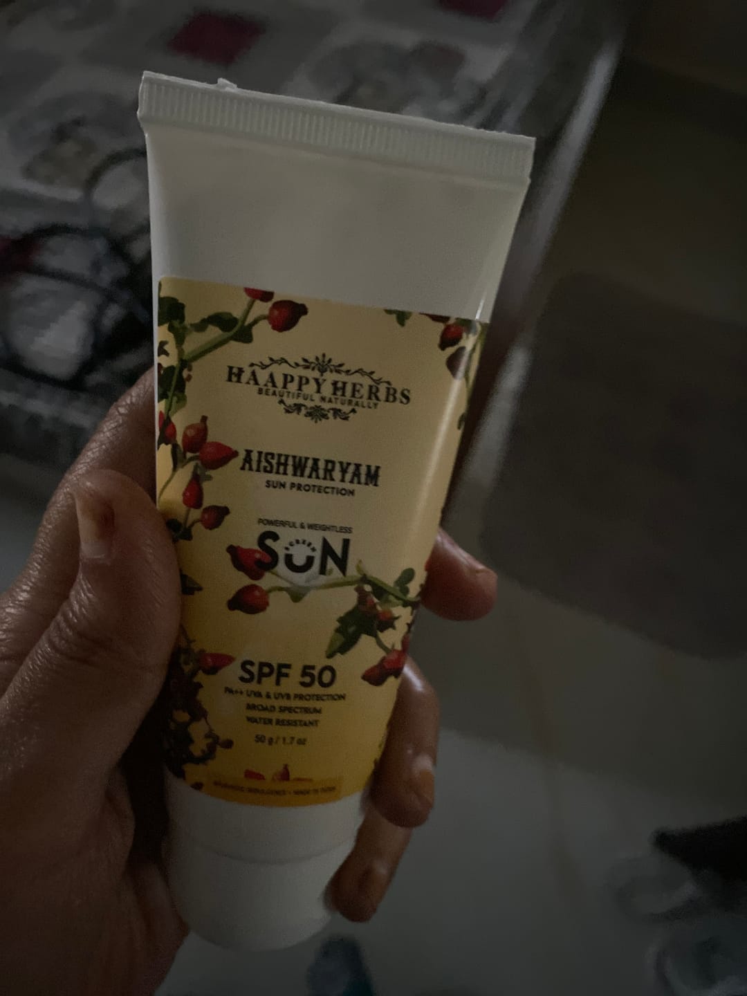 Customer photo review of Aishwaryam SPF50 Powerful,weightless & Moisturizing Sunscreen , Pa++,uva& Uvb Protection