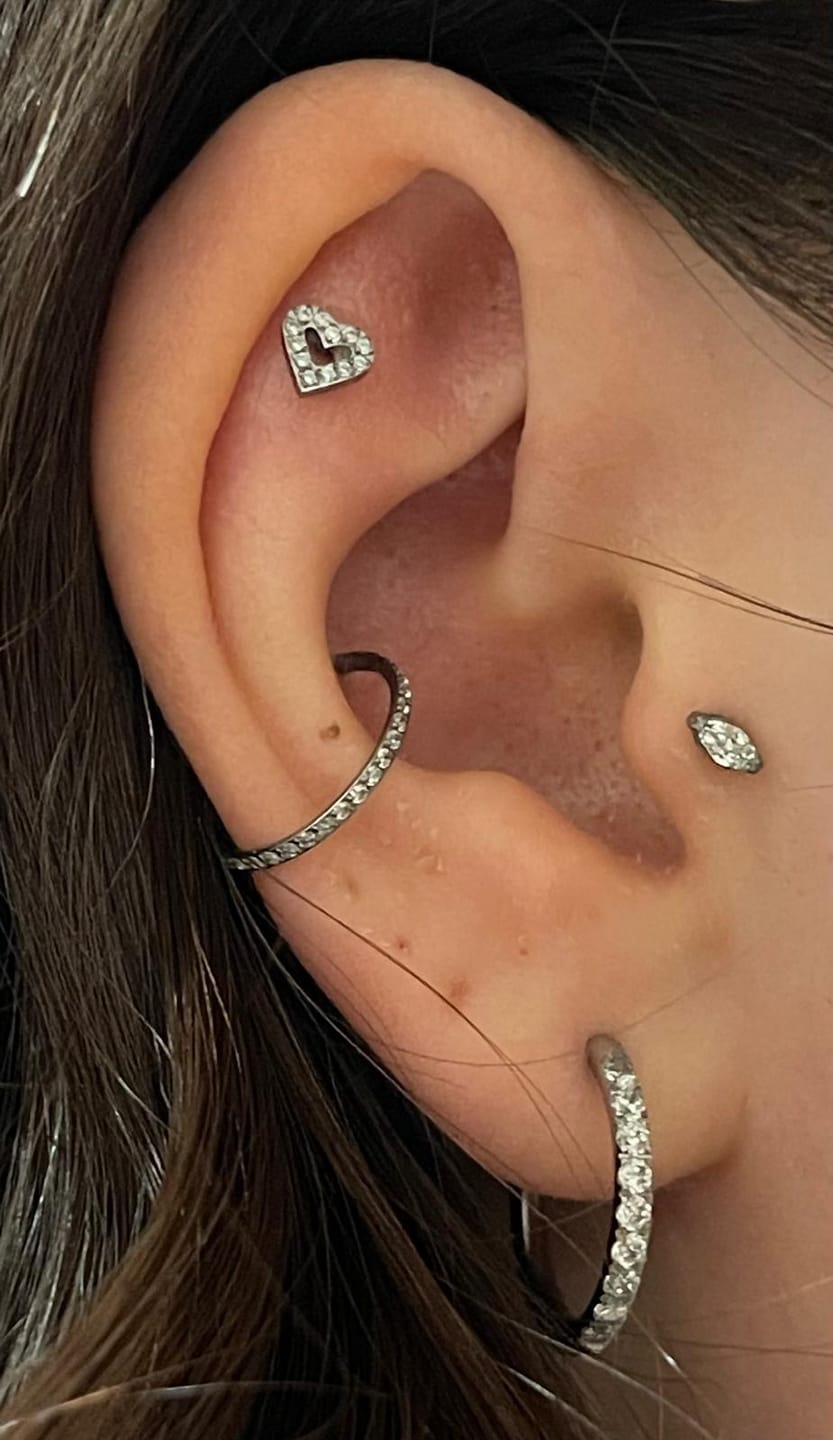 Customer photo review of Conch Clicker | Titan Piercing
