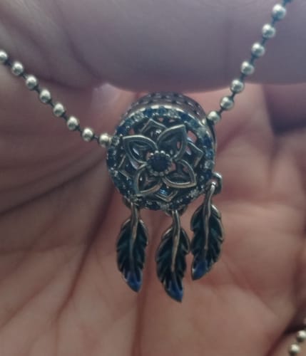 Customer photo review of Charm Atrapasueños Mantra Azul