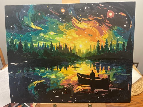 Customer photo review of Abstract Rowboat Sky