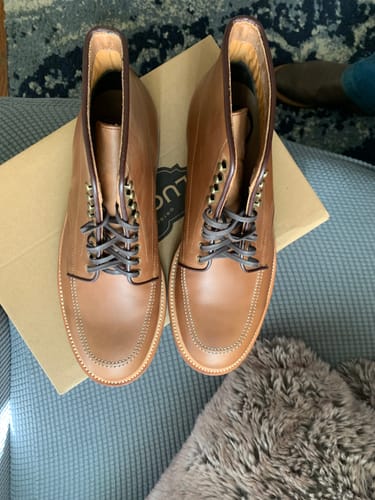 Customer photo review of Indiana Jones MocToe Boot -luosjiet®boots -  Tan Refresh Waxy