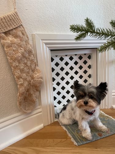 Customer photo review of Checkered Knit Stocking