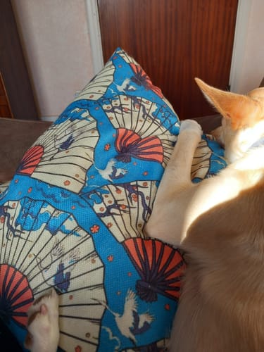 Customer photo review of Housse de Coussin Motif Japonais - Chrysanthème Vintage