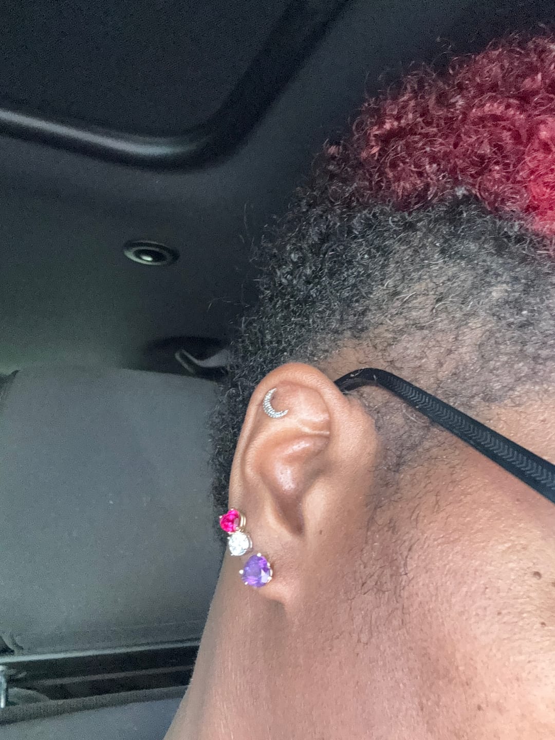 Customer photo review of 6MM Moissanite Earrings