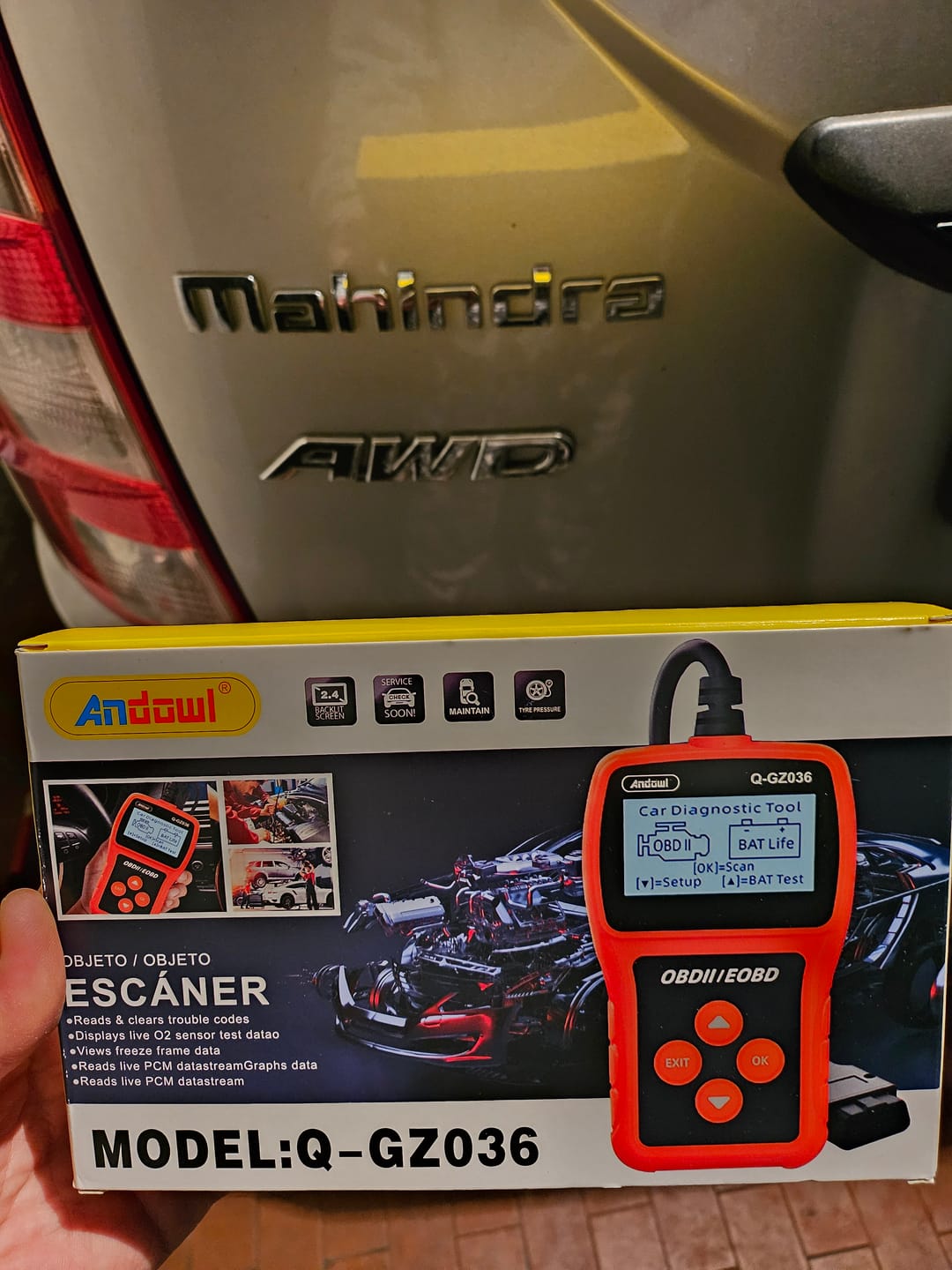 Customer photo review of Tester Scanner, OBD2 OBDII Dispositivo Diagnostica Auto, Lettura dei codici Scanner con definizione DTC,  Multilingue Strumento Diagnostica Autoveicoli