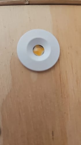 Customer photo review of Small Spot Light 1W Mini LED Spotlight 12V Dimmable 15mm Cutout Recessed Downlight IP65 Ceiling Lamp Showcase Display Lighting
