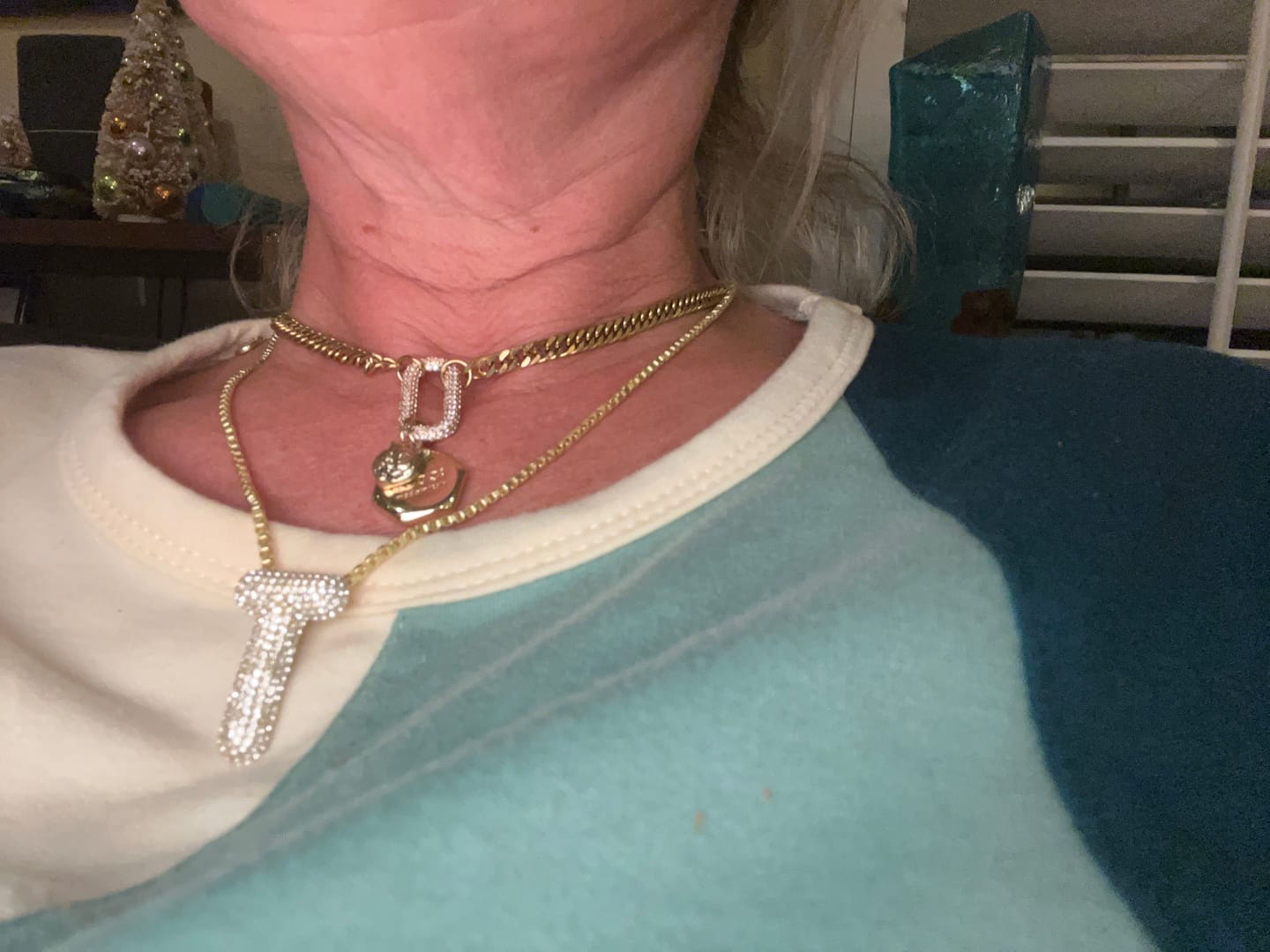 Customer photo review of Tiger Charm Necklace