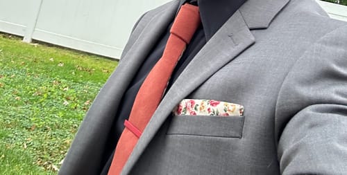 Customer photo review of The Red Rose Tie Set