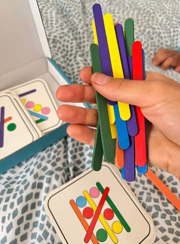 Customer photo review of משחק חשיבה פאזל מקלות מונטסורי