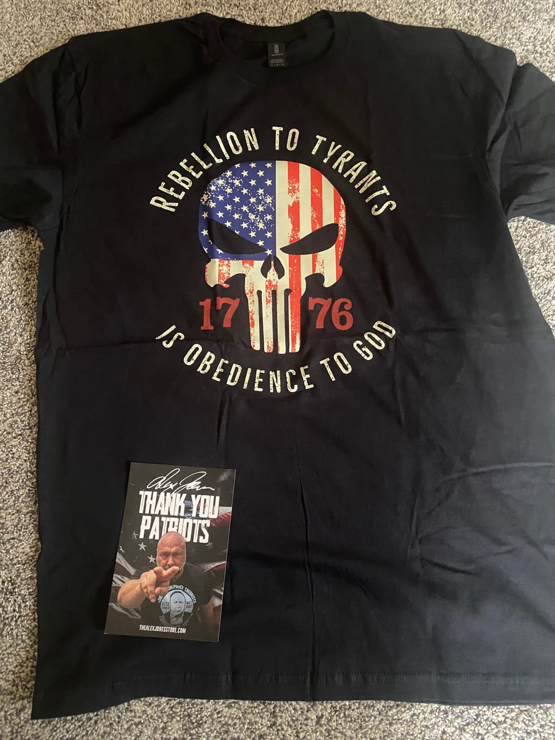 Customer photo review of Rebellion To Tyrants T-Shirt