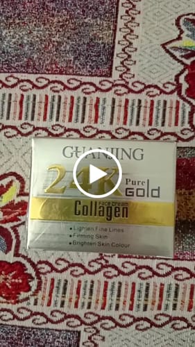 Customer video review of Guanjing 24K Pure Gold Cream 50ml GJ81914