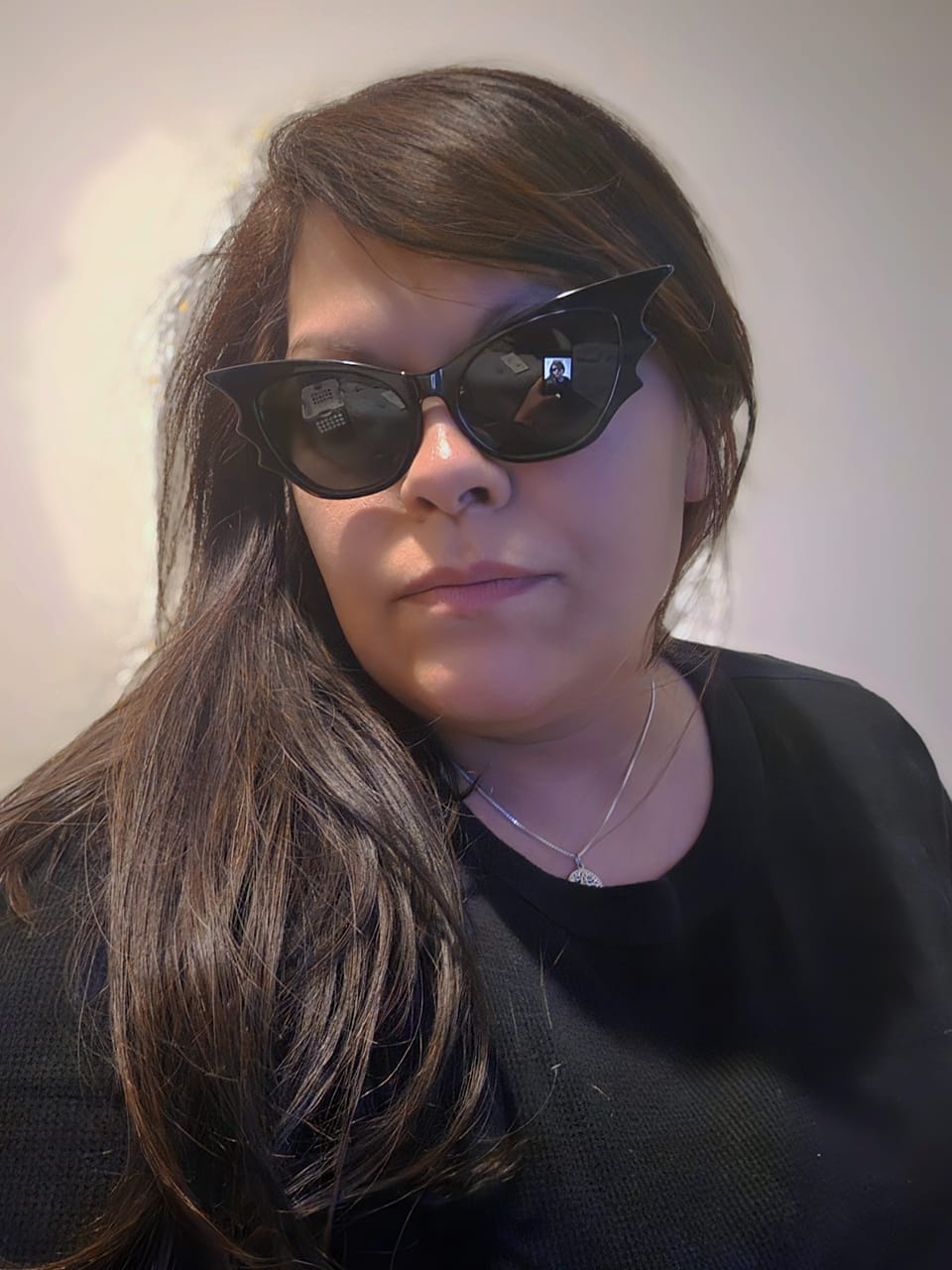 Customer photo review of Vamp Batwing Sunglasses in Black