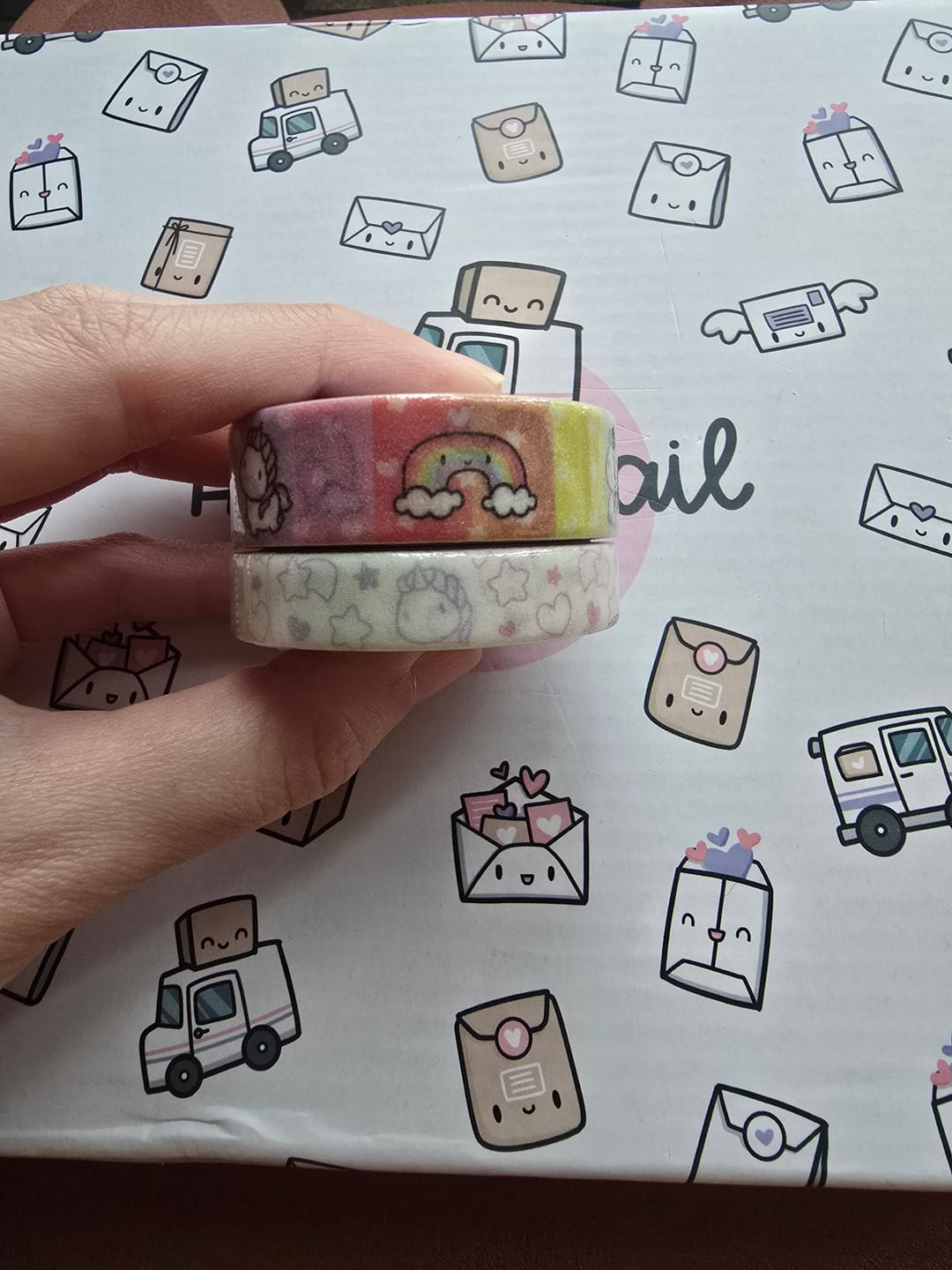 Customer photo review of Rainbow Unicorns Washi Tape (Set of 2)