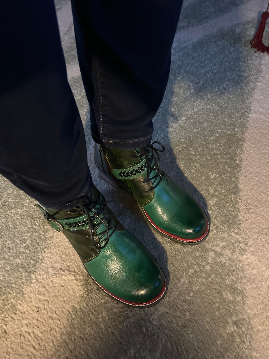 Customer photo review of Retro Casual Style Strap Low Heel Booties