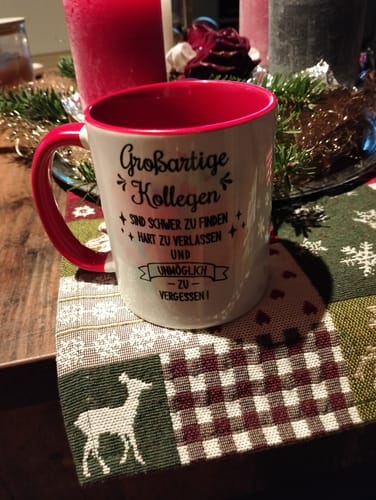 Kundenbewertung mit Foto zu Bedruckte Tasse mit Spruch Großartige Kollegen