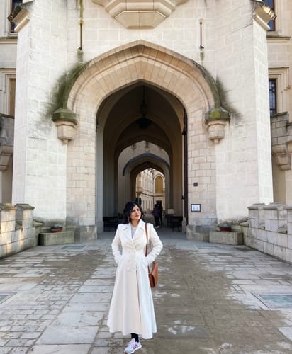 Customer photo review of White Double Breasted Long Wool Coat 3235