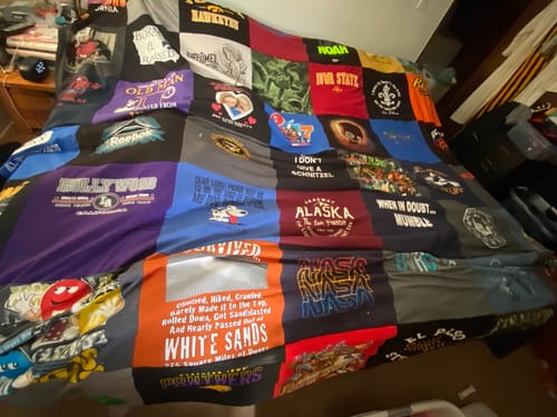 Customer photo review of Classic T-Shirt Blanket