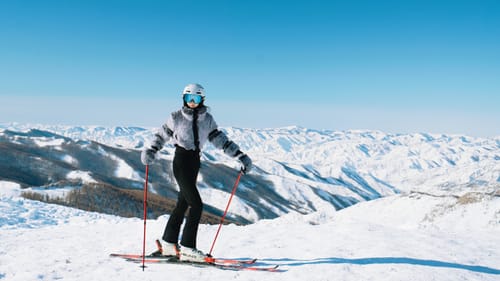 Customer photo review of Elegant Women's Grey Faux-Fur One-Piece Ski Suit