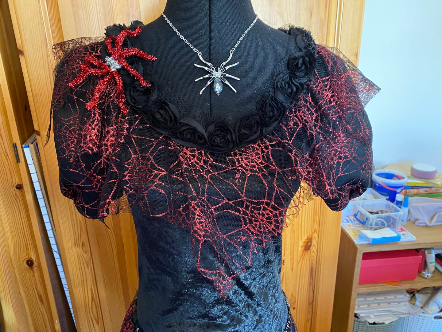 Customer photo review of Spider Web Net Fabric