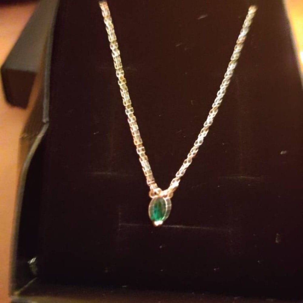 Customer photo review of Mom's Birthstone Necklace