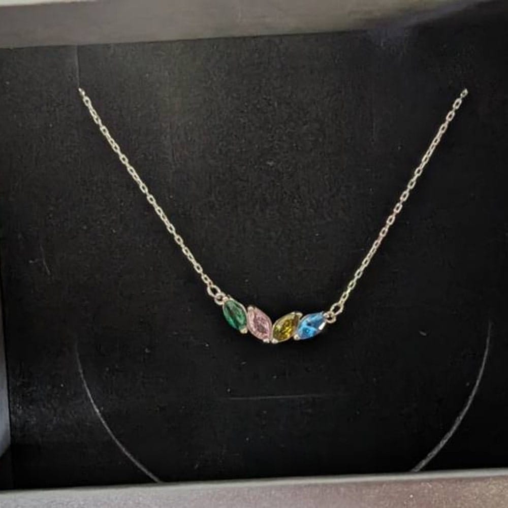 Customer photo review of Mom's Birthstone Necklace