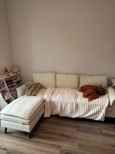 Customer photo review of Homrest Modular Sectional Sofa Cloud Couch with Ottoman and Storage Pockets, Beige