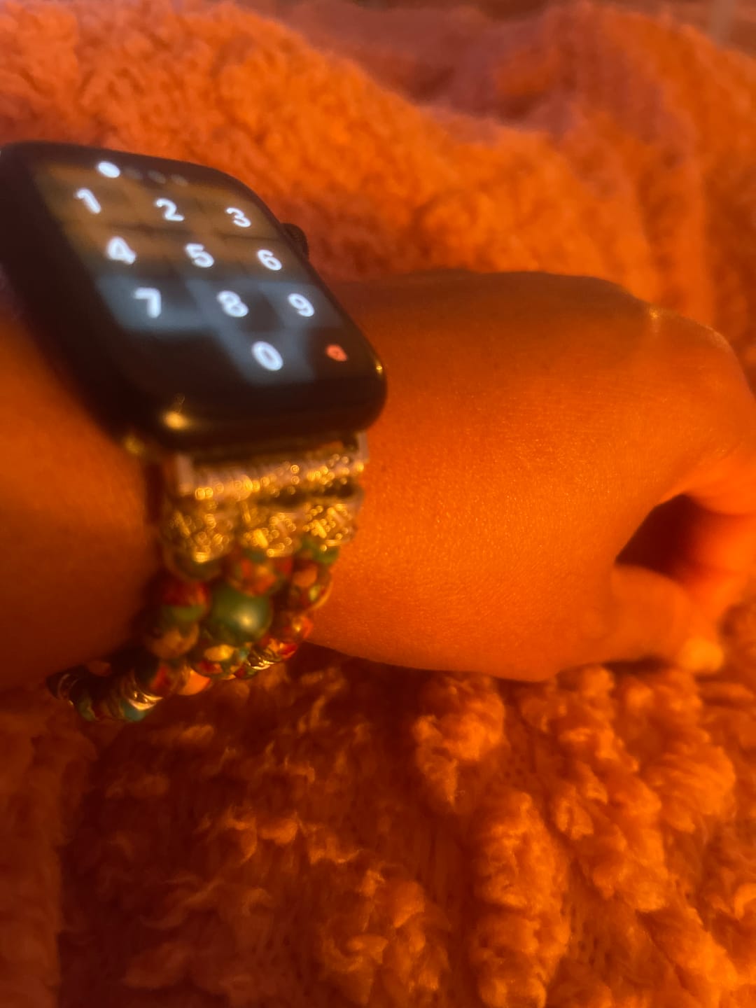 Customer photo review of Vineyard Jasper Stretch Apple Watch Strap