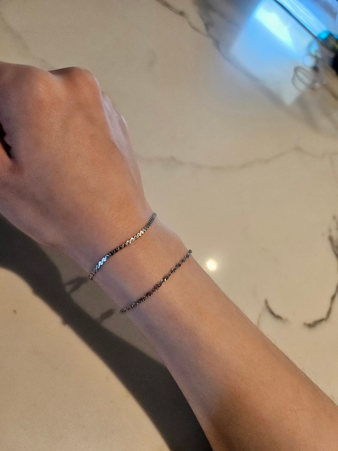 Customer photo review of Dainty Rope Chain Bracelet