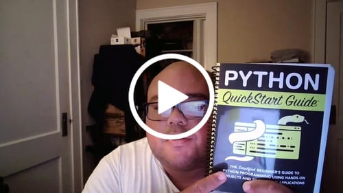 Customer video review of Python QuickStart Guide