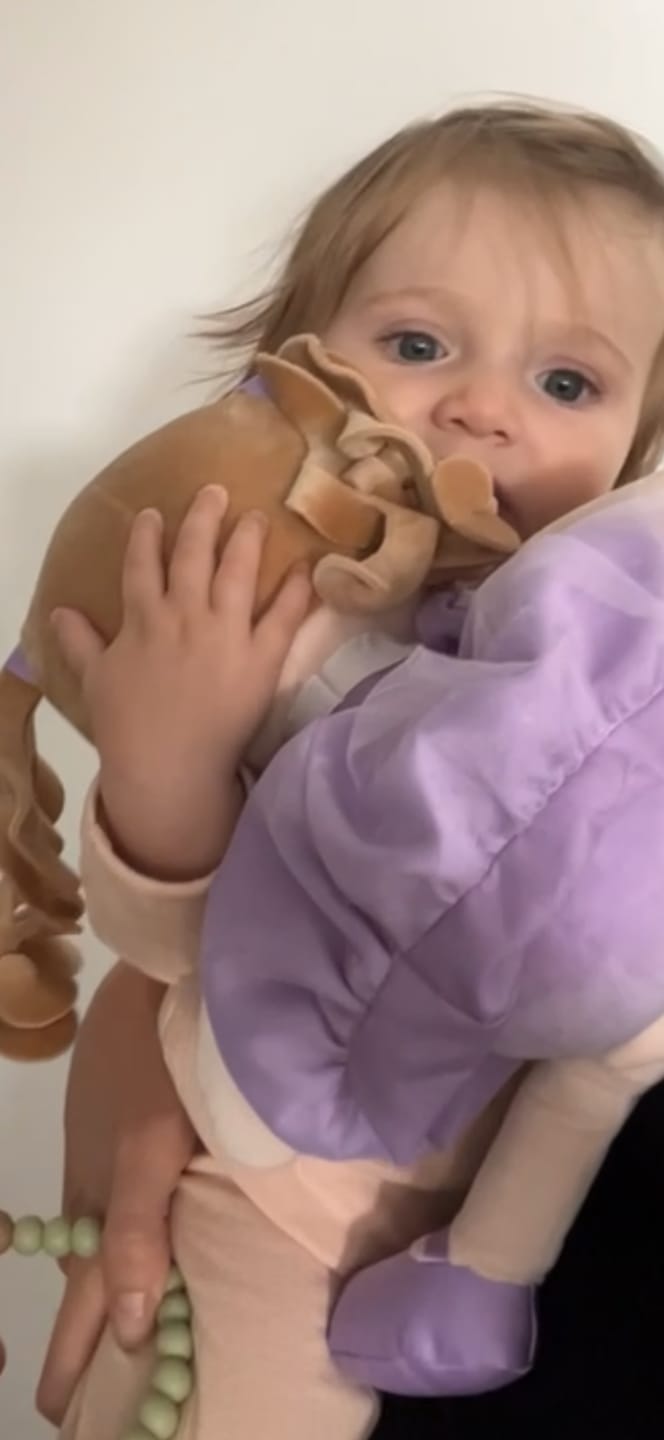 Customer photo review of Personalized Doll Carrier Backpack - with Baby Doll