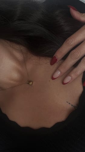 Customer photo review of Padlock Initial Letter Necklace