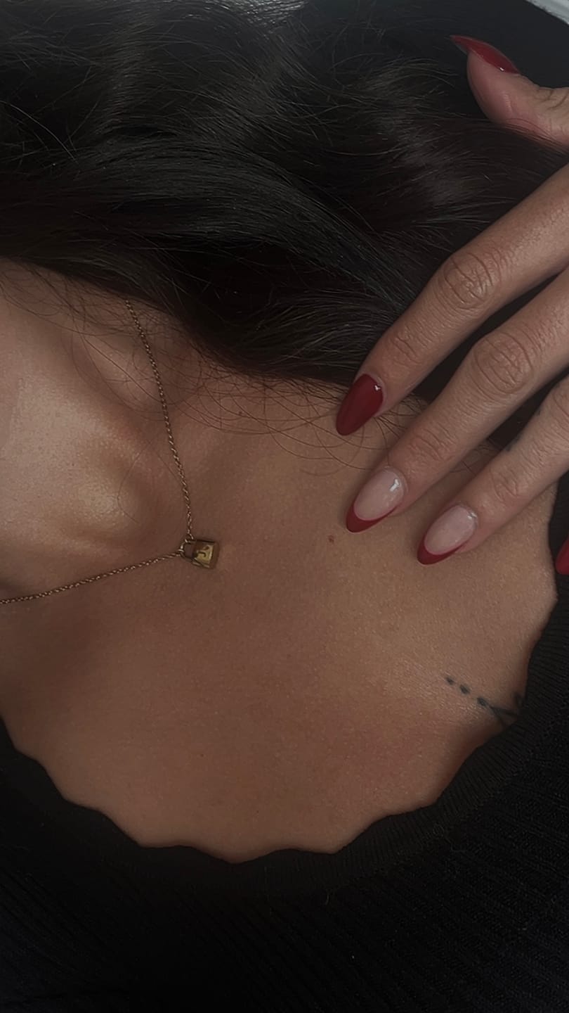 Customer photo review of Padlock Initial Letter Necklace