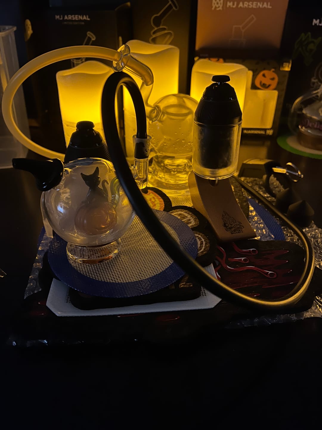 Customer photo review of Wooden Display Stand by Campfire Quartz