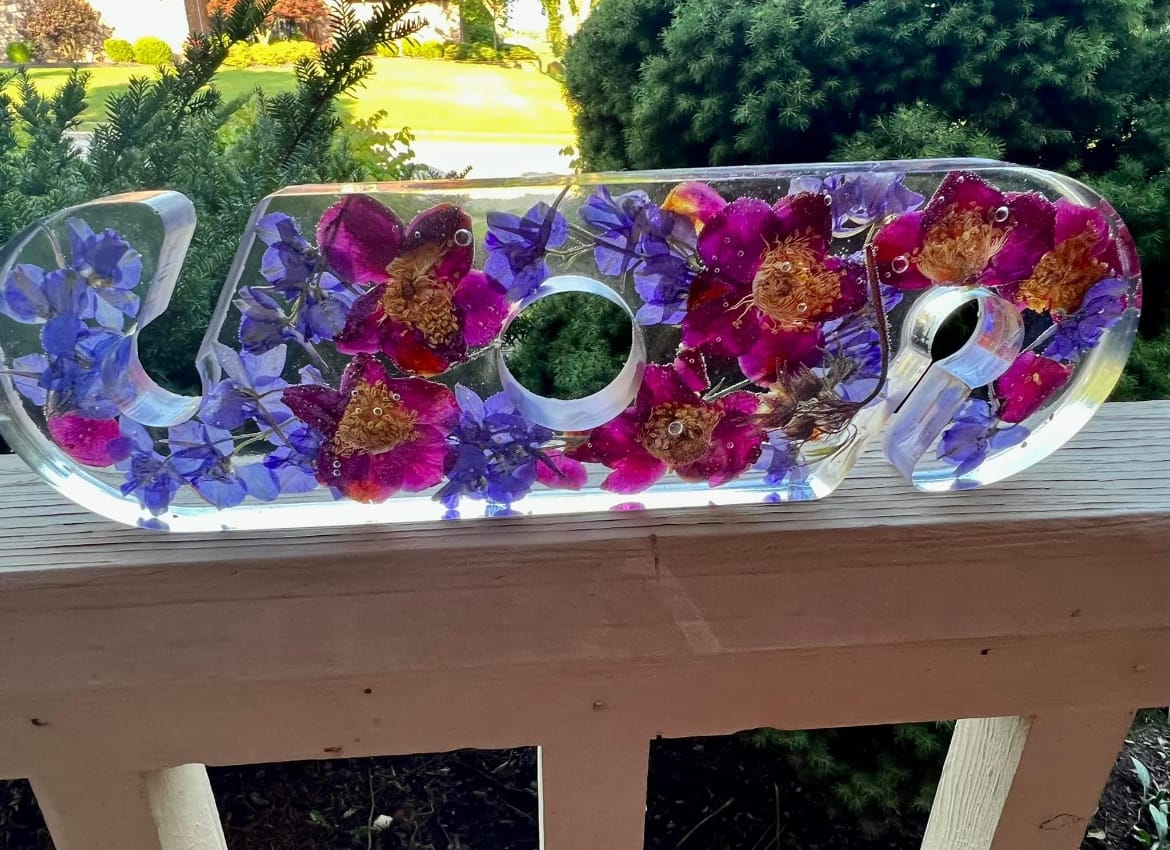Customer photo review of 12x3.5x1" Wine Caddy Mold For Epoxy Resin - Style 2 - Silicone Mold For Wine Glass Holder