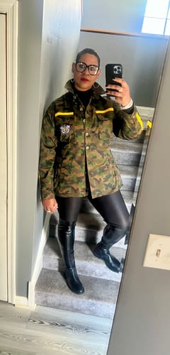 Customer photo review of Camouflage Jacket- SGRHO Gold