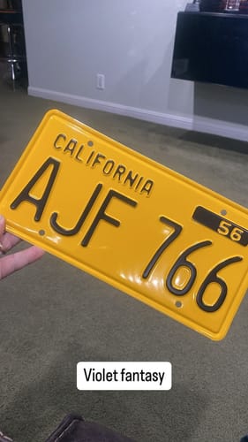 Customer photo review of 1956 CALIFORNIA LICENSE PLATE 6"x12" (156.5mm x 305mm)
