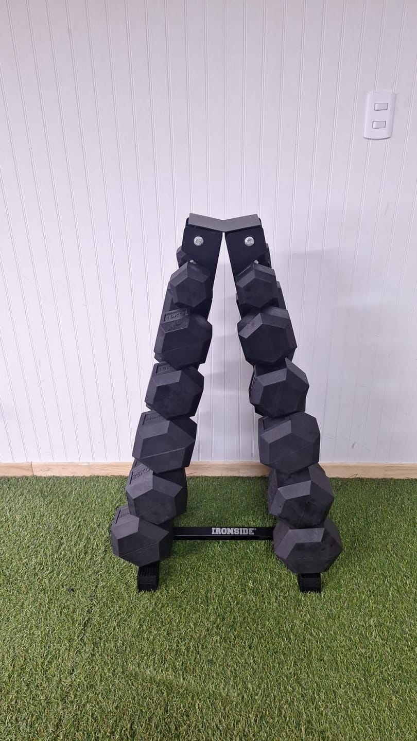 Customer photo review of Pack IRONSIDE Mancuernas Hexagonales (KG) + Rack de Almacenamiento