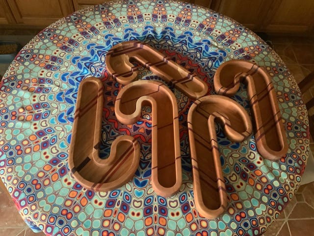 Customer photo review of 15.0x7.8" Candy Cane Tray 1 Acrylic Router Template [Limited Edition]