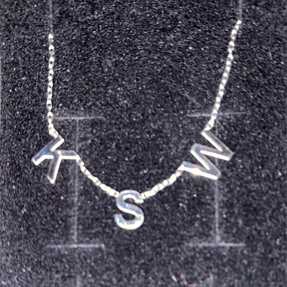 Customer photo review of Initial Letter Necklace