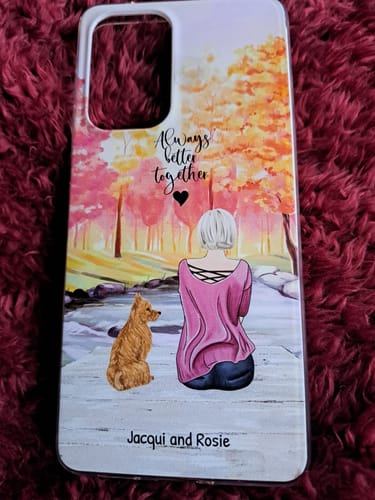 Customer photo review of Together with my pet - Personalised Phone Case