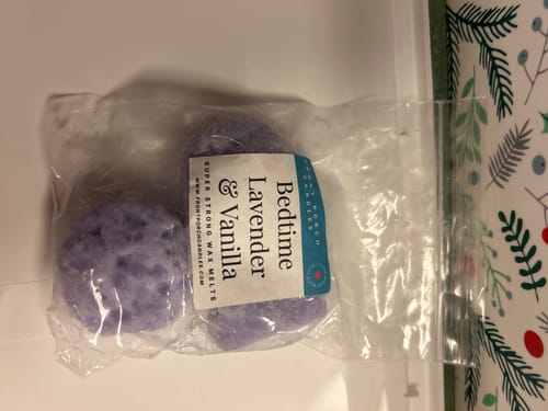 Customer photo review of Bedtime Lavender & Vanilla Grubby Wax Melts- You Pick Size & Strength