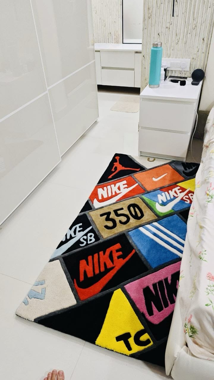 Customer photo review of Sneaker Box Bedside Custom Rug 01 by LetsRug