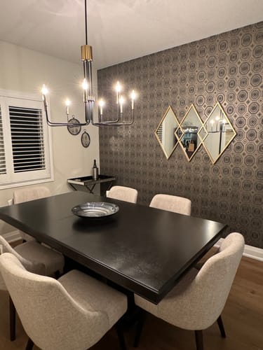 Customer photo review of Gold 3 Diamond Metal Mirror 47" x 31"